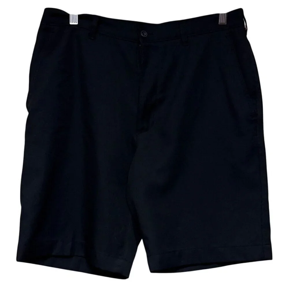 PGA Tour Men's Shorts Black Chino Golf Activewear Flat Front Size 32